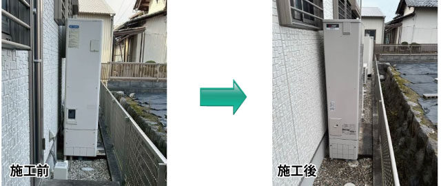 岐阜県安八郡　エコキュート交換工事　画像